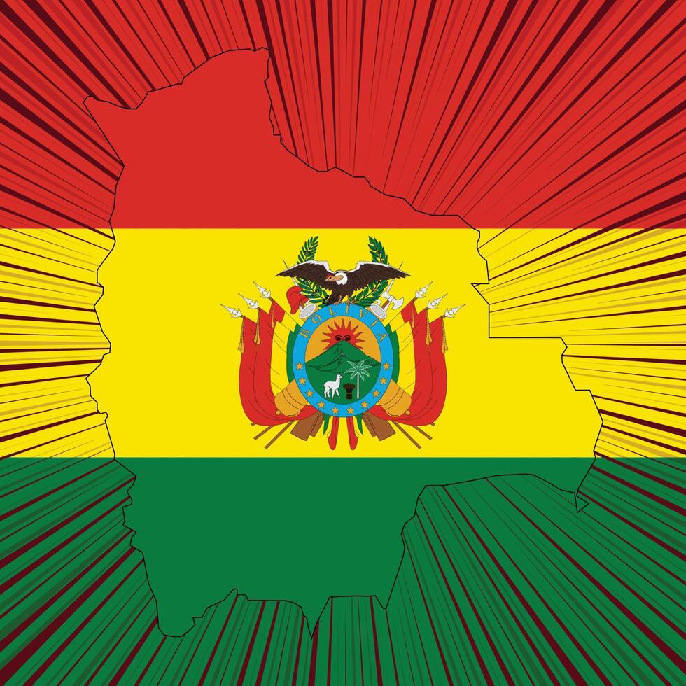 Bolivia onafhankelijkheid dag kaart ontwerp vector