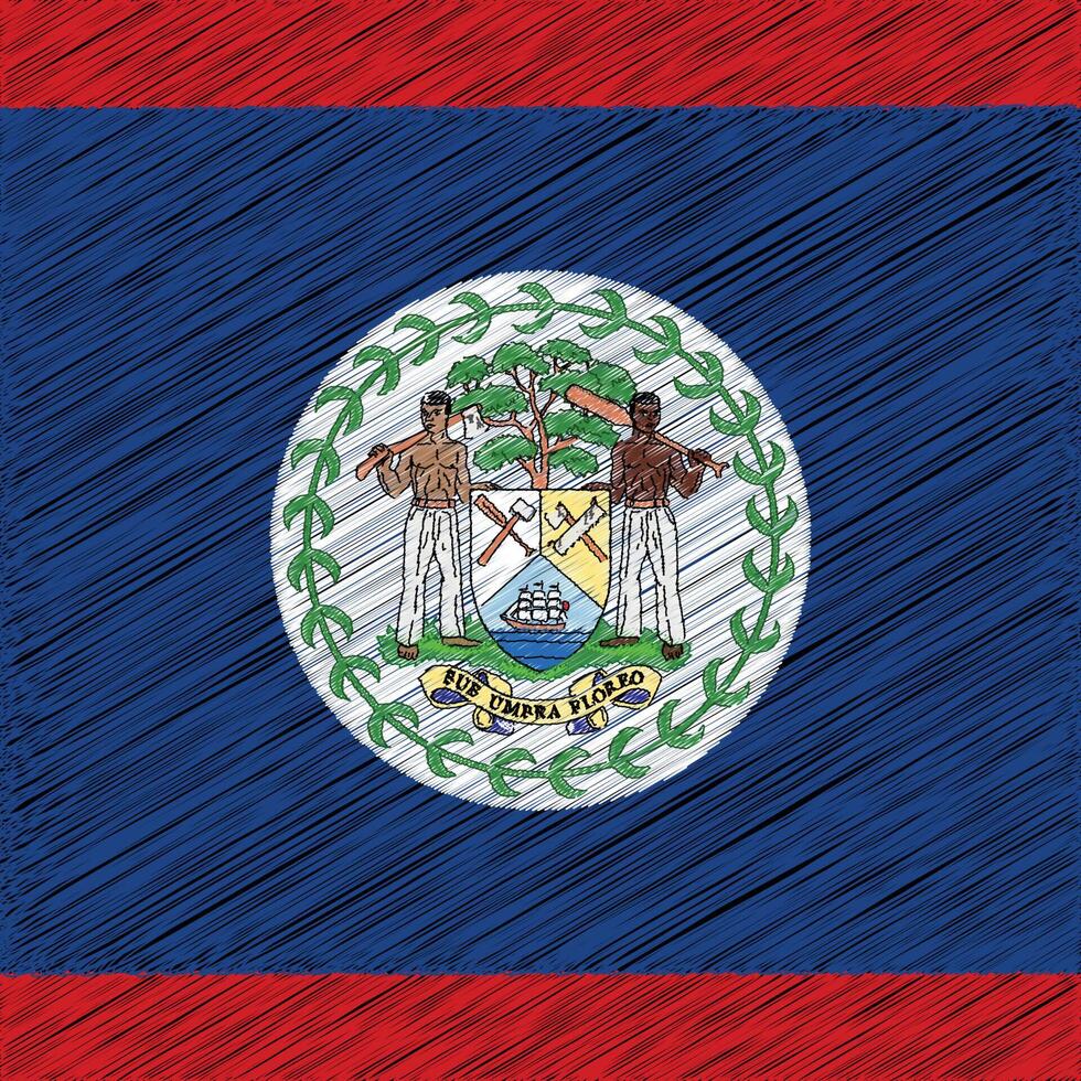 Belize onafhankelijkheid dag 21 september, plein vlag ontwerp vector