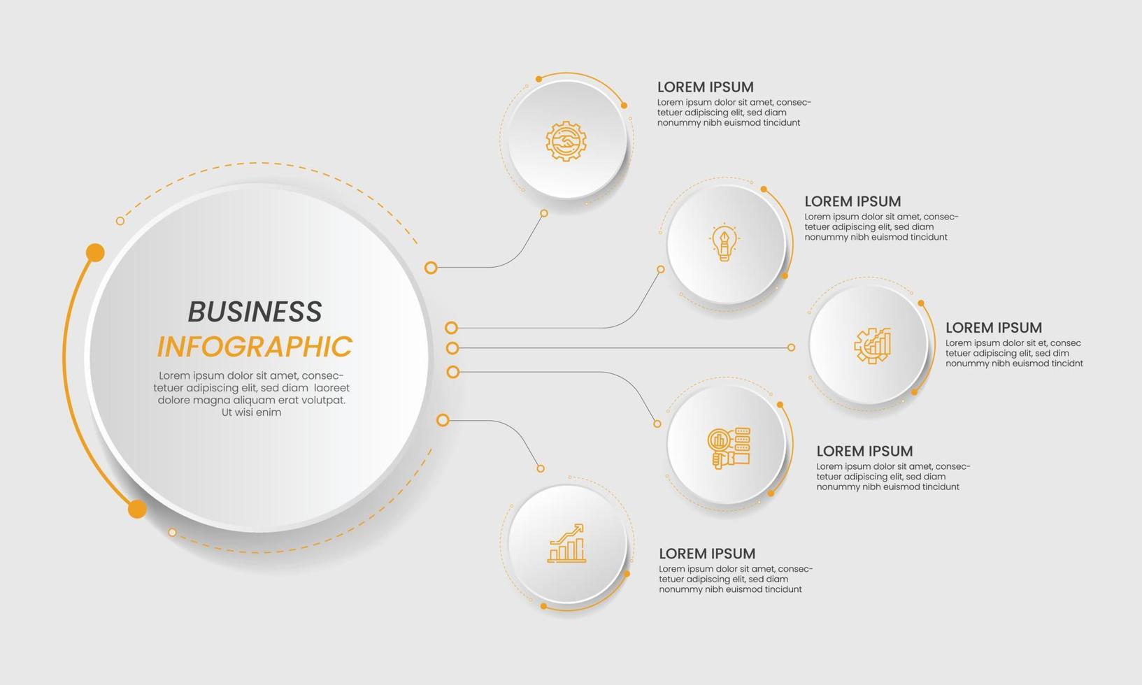 bedrijf infographic Sjablonen. modern spiraal infographics schuiven. infographic elementen. vector