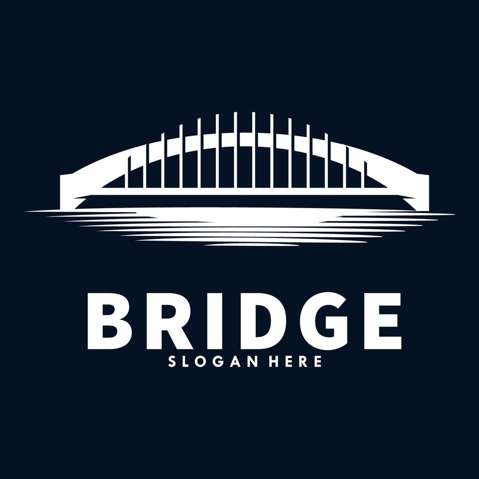 brug silhouet logo ontwerp sjabloon vector