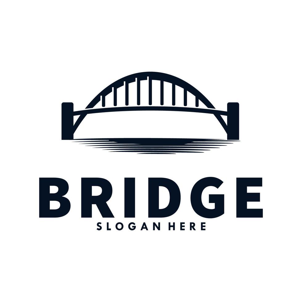 brug silhouet logo ontwerp sjabloon vector