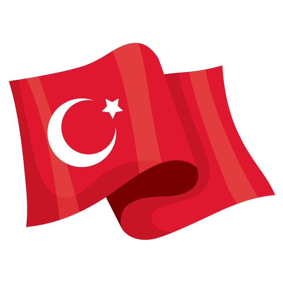 turkije vlag zwaaien vector