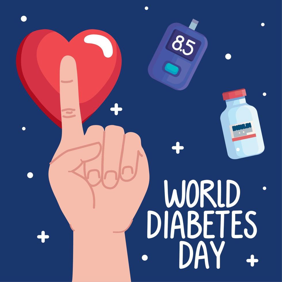 wereld diabetes dag poster vector