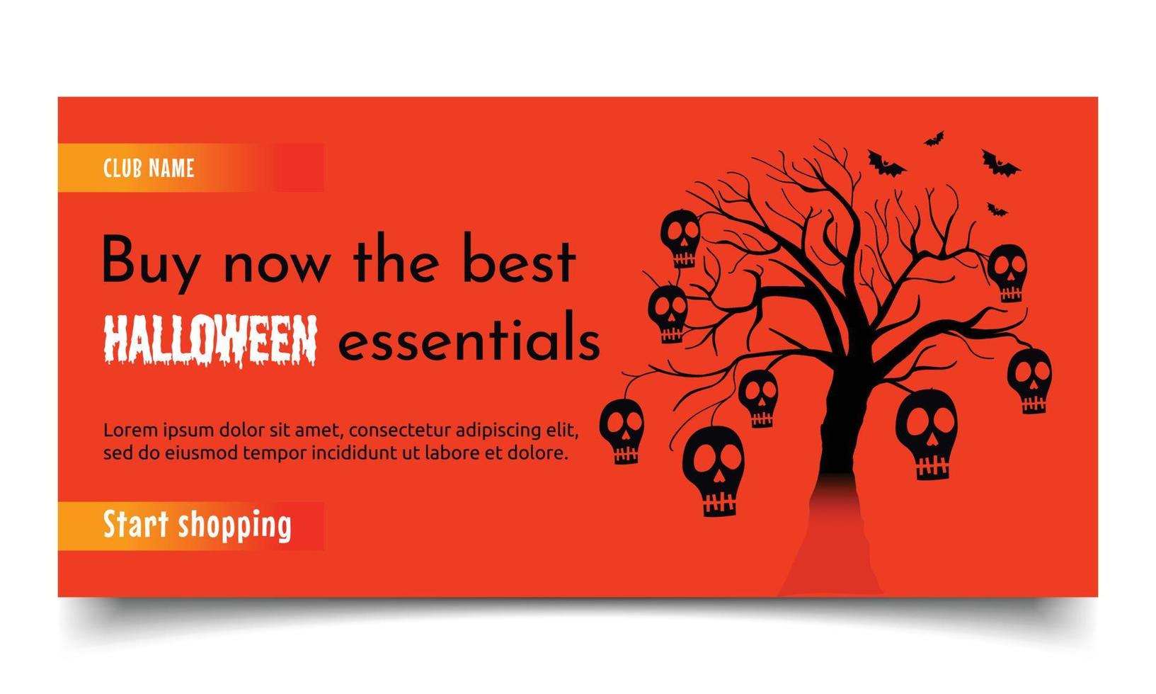 halloween's uitverkoop banier of poster ontwerp sjabloon. illustratie van een halloween achtergrond. vector