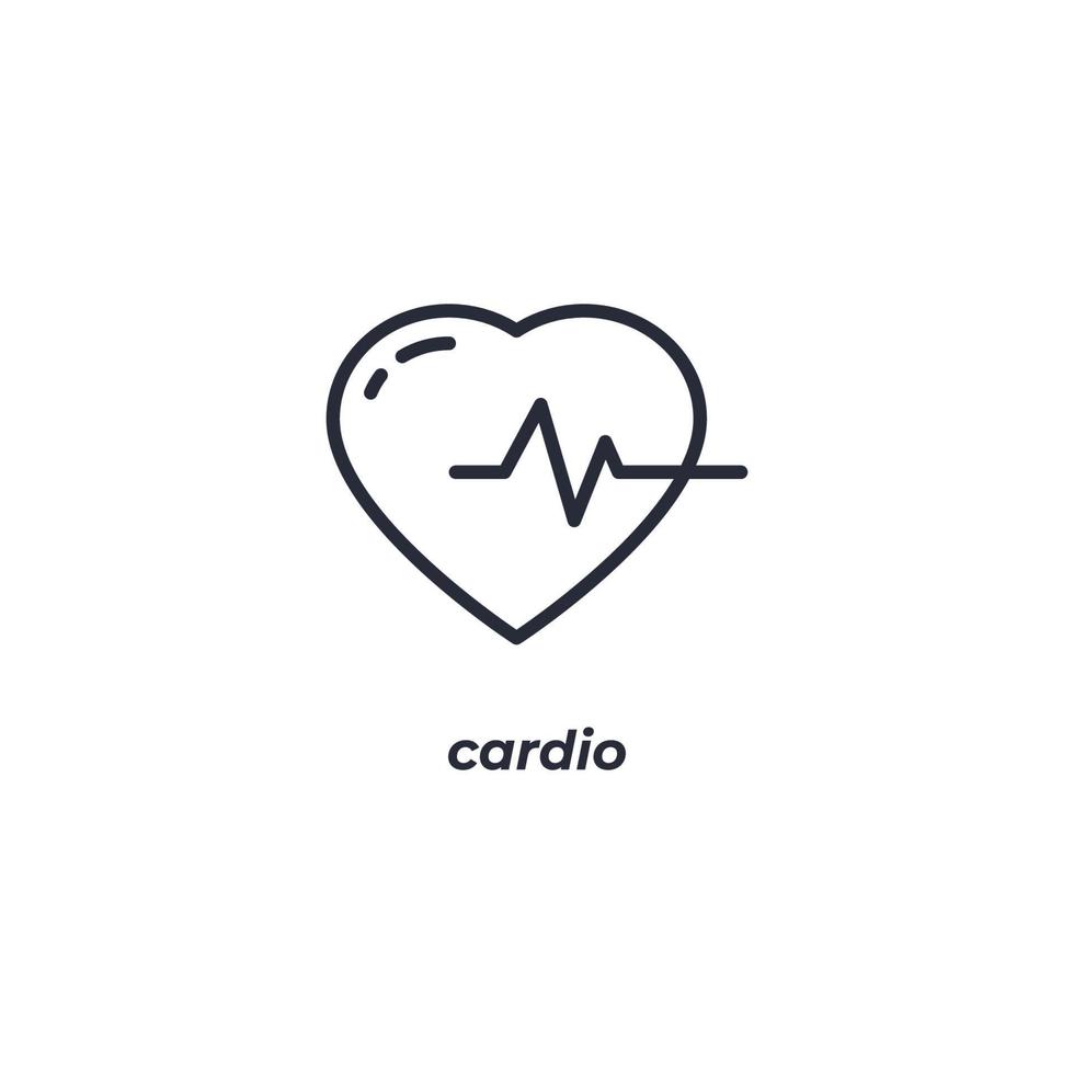 cardio lijn icoon. lineair stijl teken voor mobiel concept en web ontwerp. schets vector icoon. symbool, logo illustratie. vector grafiek