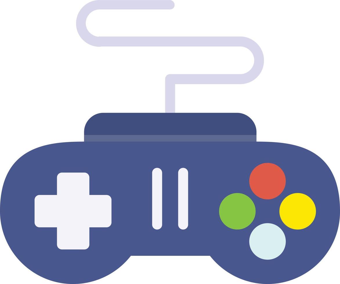 gamepad plat pictogram vector