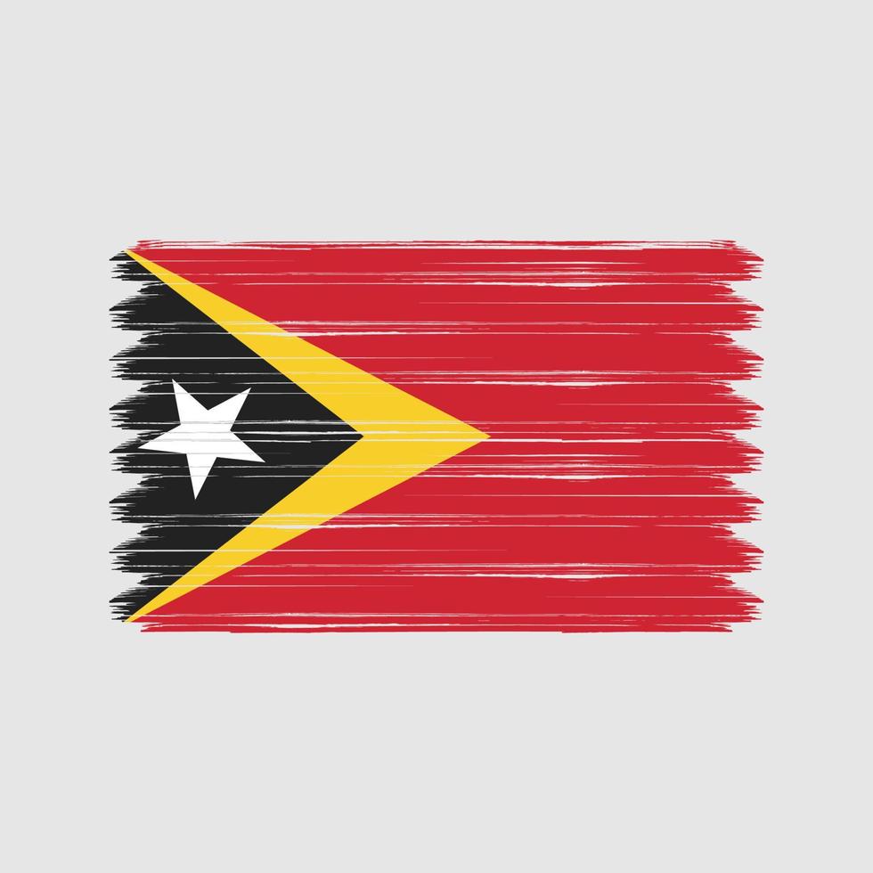 Oost-Timor vlag penseelstreken. nationale vlag vector