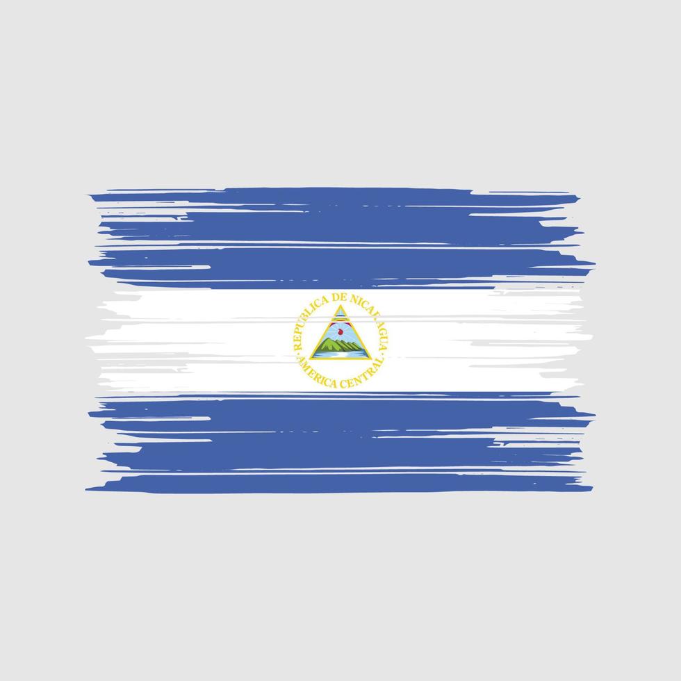 nicaragua vlag borstel. nationale vlag vector