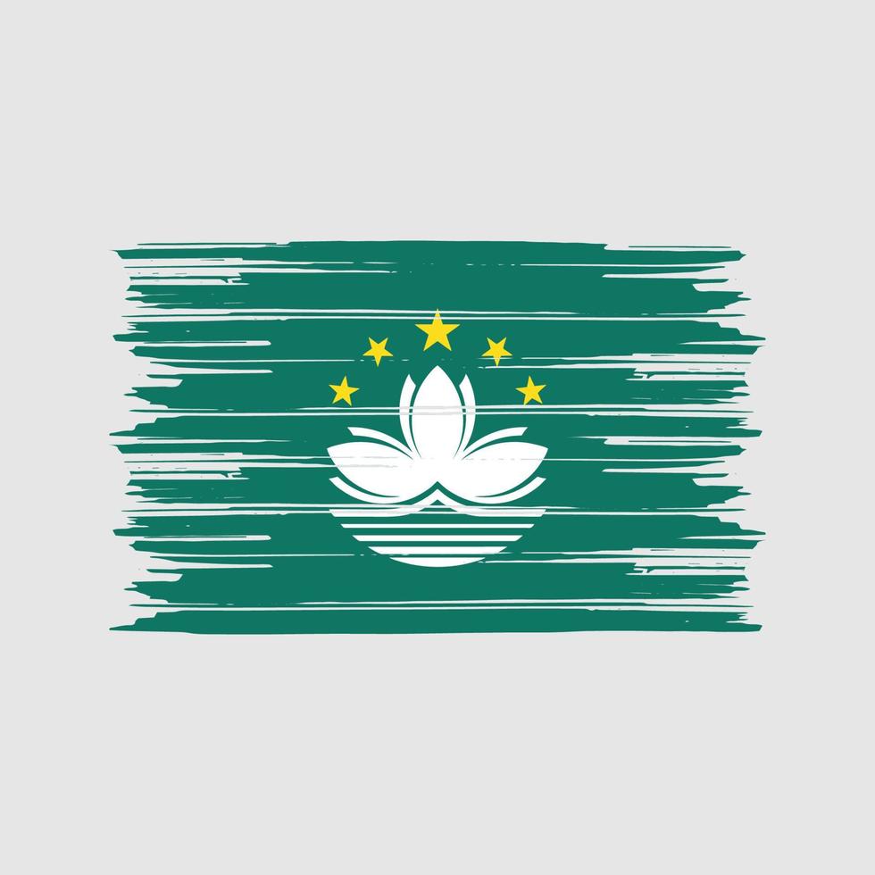 Macau vlag borstel. nationale vlag vector