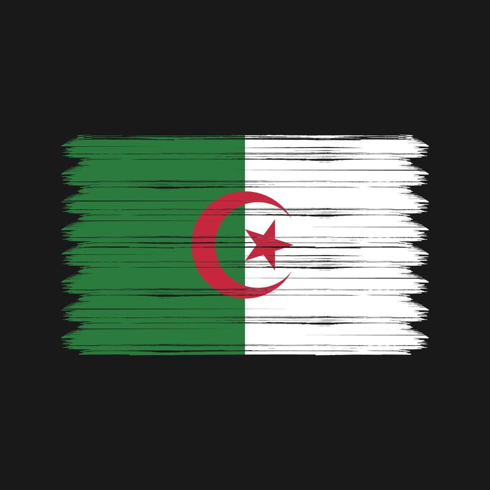 Algerije vlag borstel slagen. nationaal vlag vector