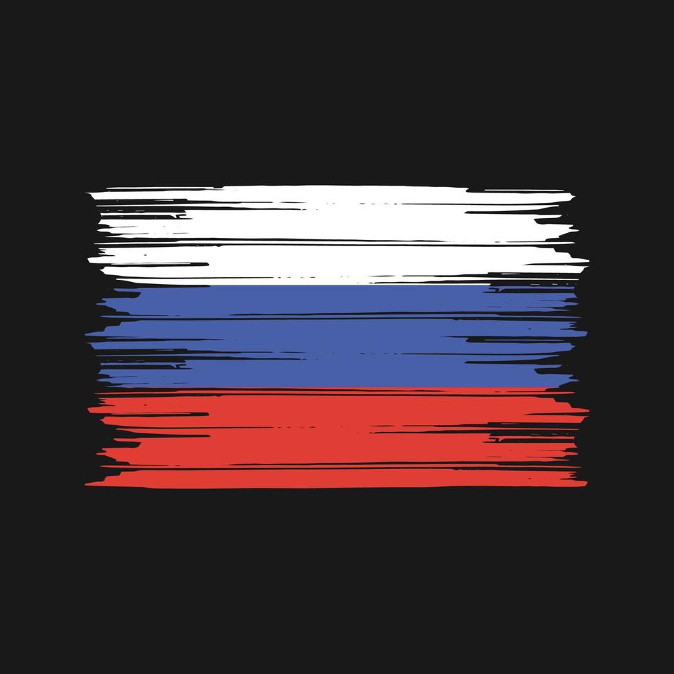 Rusland vlag borstel. nationale vlag vector