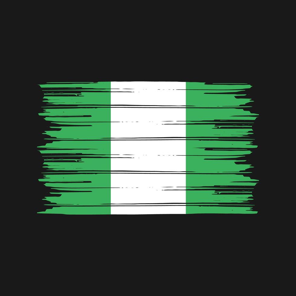 nigeria vlag borstel. nationale vlag vector