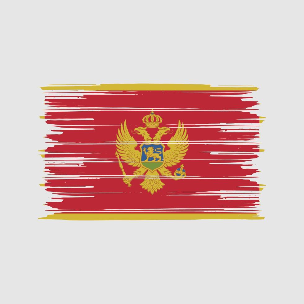 montenegro vlag borstel. nationale vlag vector