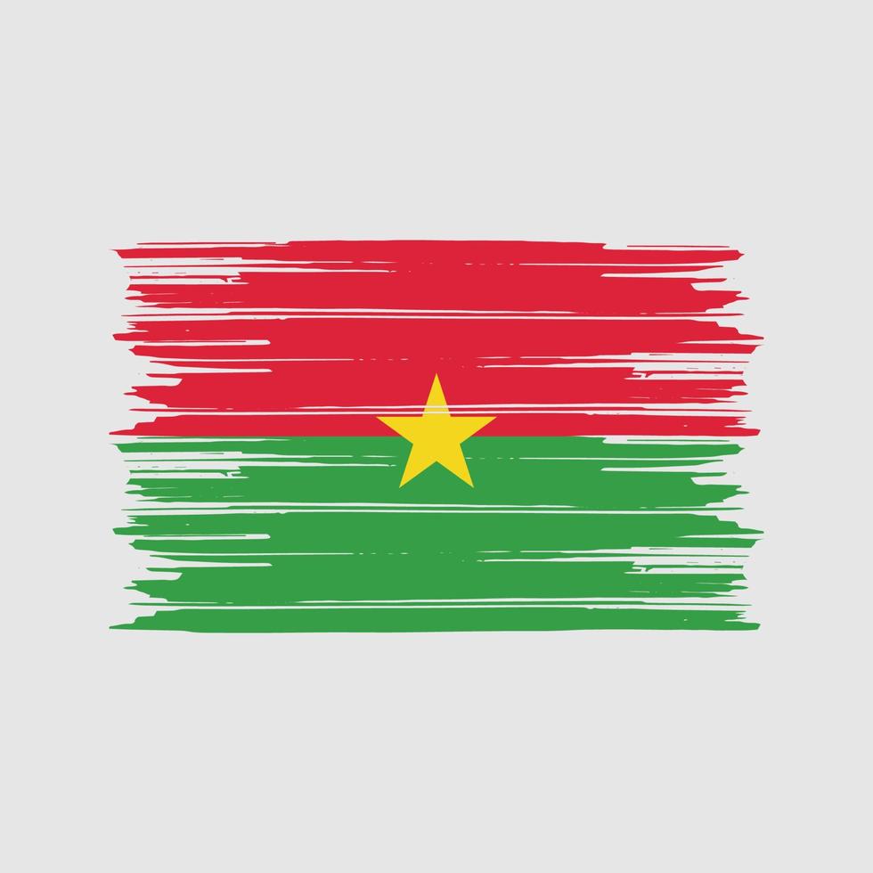 Burkina Faso vlagborstel. nationale vlag vector