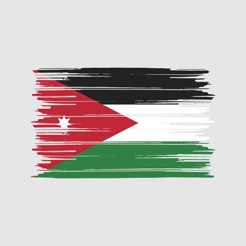 jordan vlag borstel. nationale vlag vector
