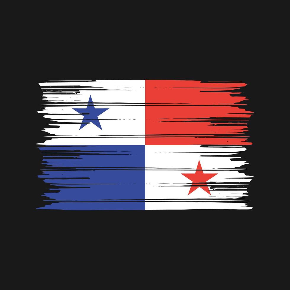 panama vlag borstel. nationale vlag vector