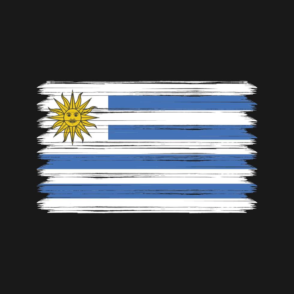 uruguay vlag penseelstreken. nationale vlag vector