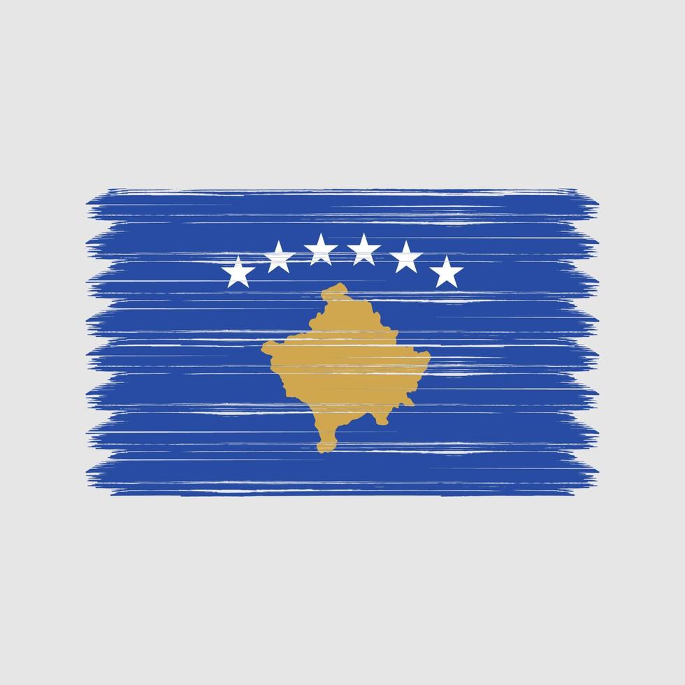 kosovo vlag penseelstreken. nationale vlag vector