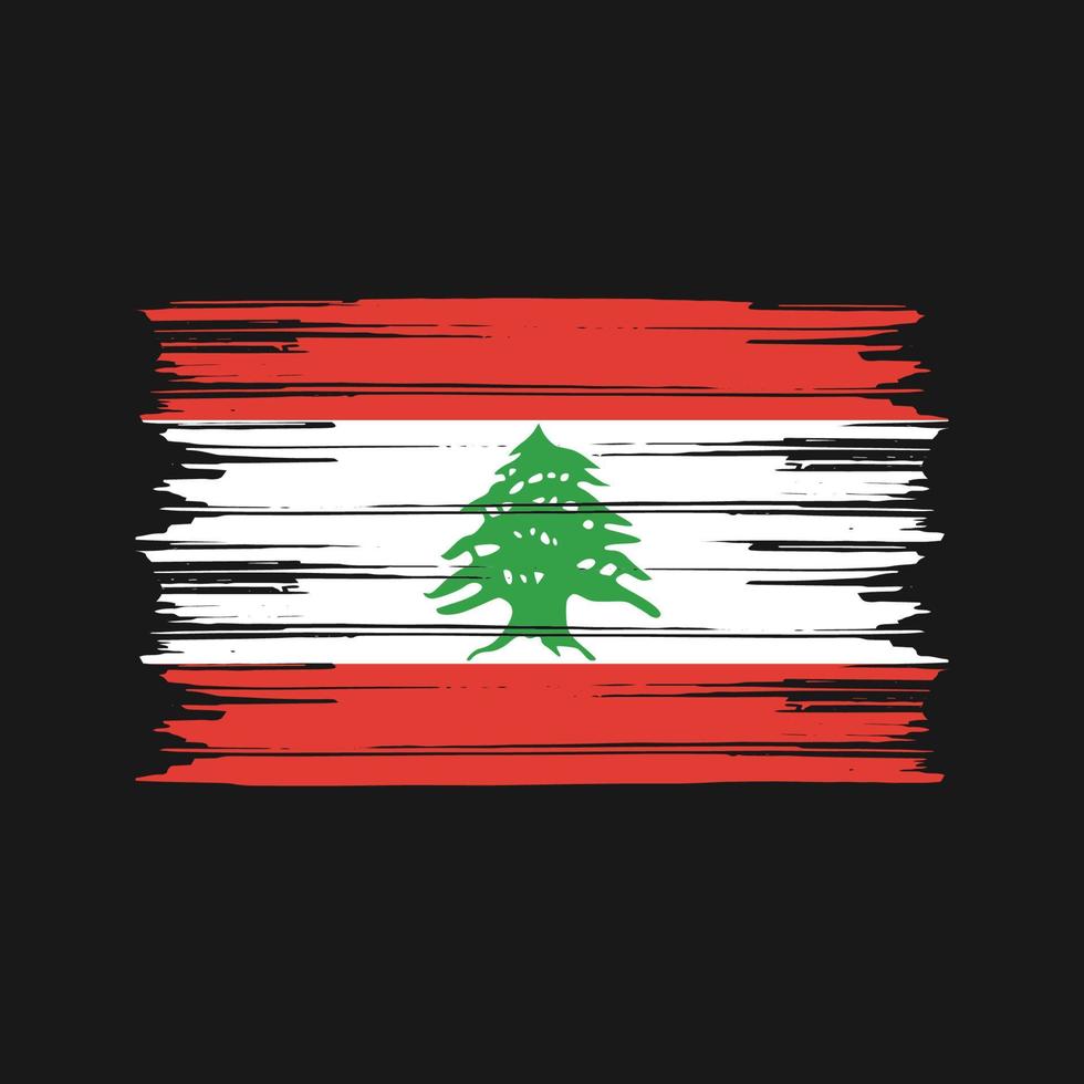 libanon vlag borstel. nationale vlag vector