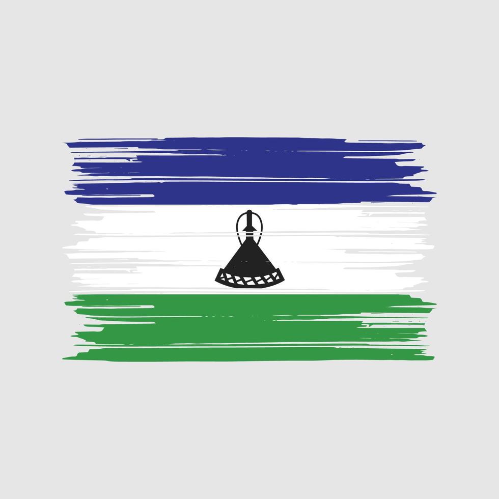 lesotho vlag borstel. nationale vlag vector