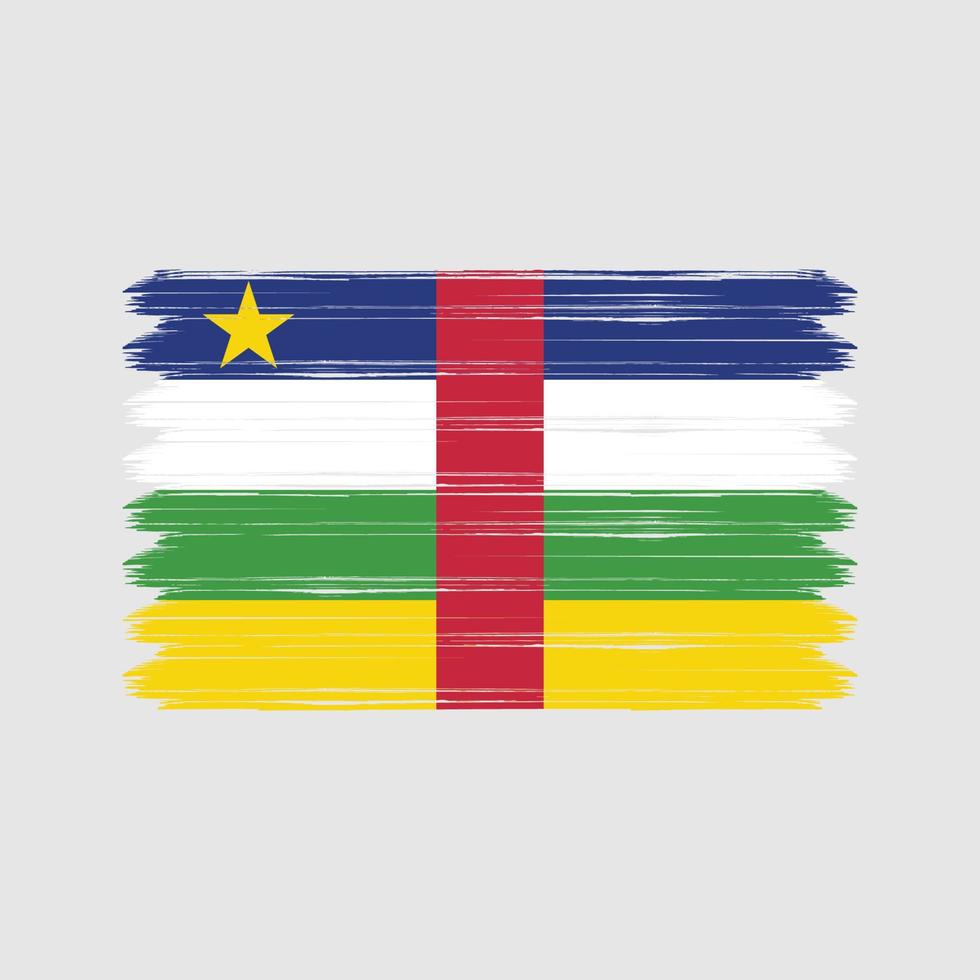 Centraal-Afrikaanse vlag penseelstreken. nationale vlag vector