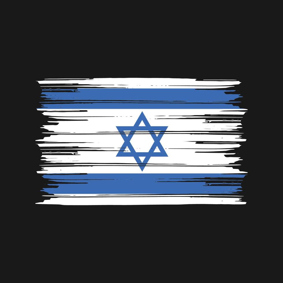 Israëlische vlag borstel. nationale vlag vector