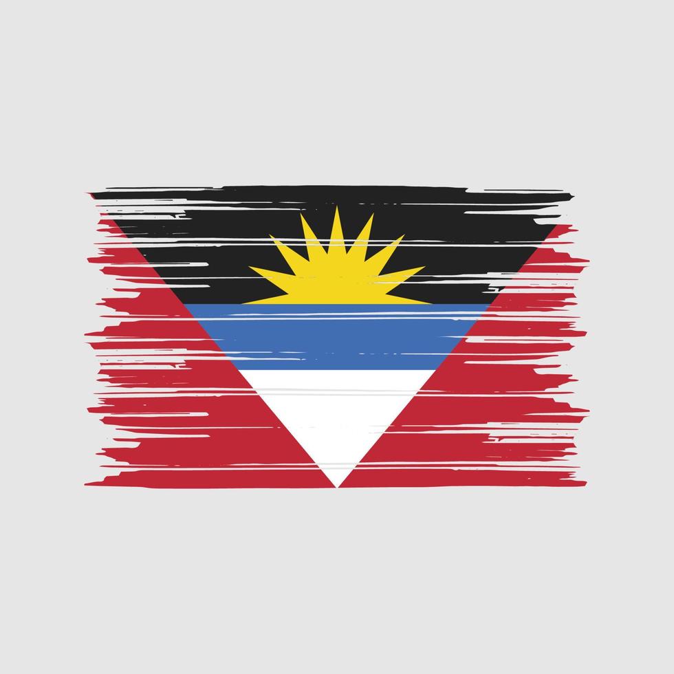 antigua en barbuda vlagborstel. nationale vlag vector