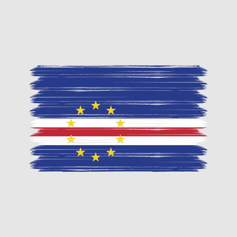 Kaapverdische vlag penseelstreken. nationale vlag vector