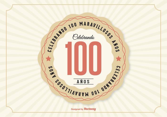 100e Aniversario Illustratie vector