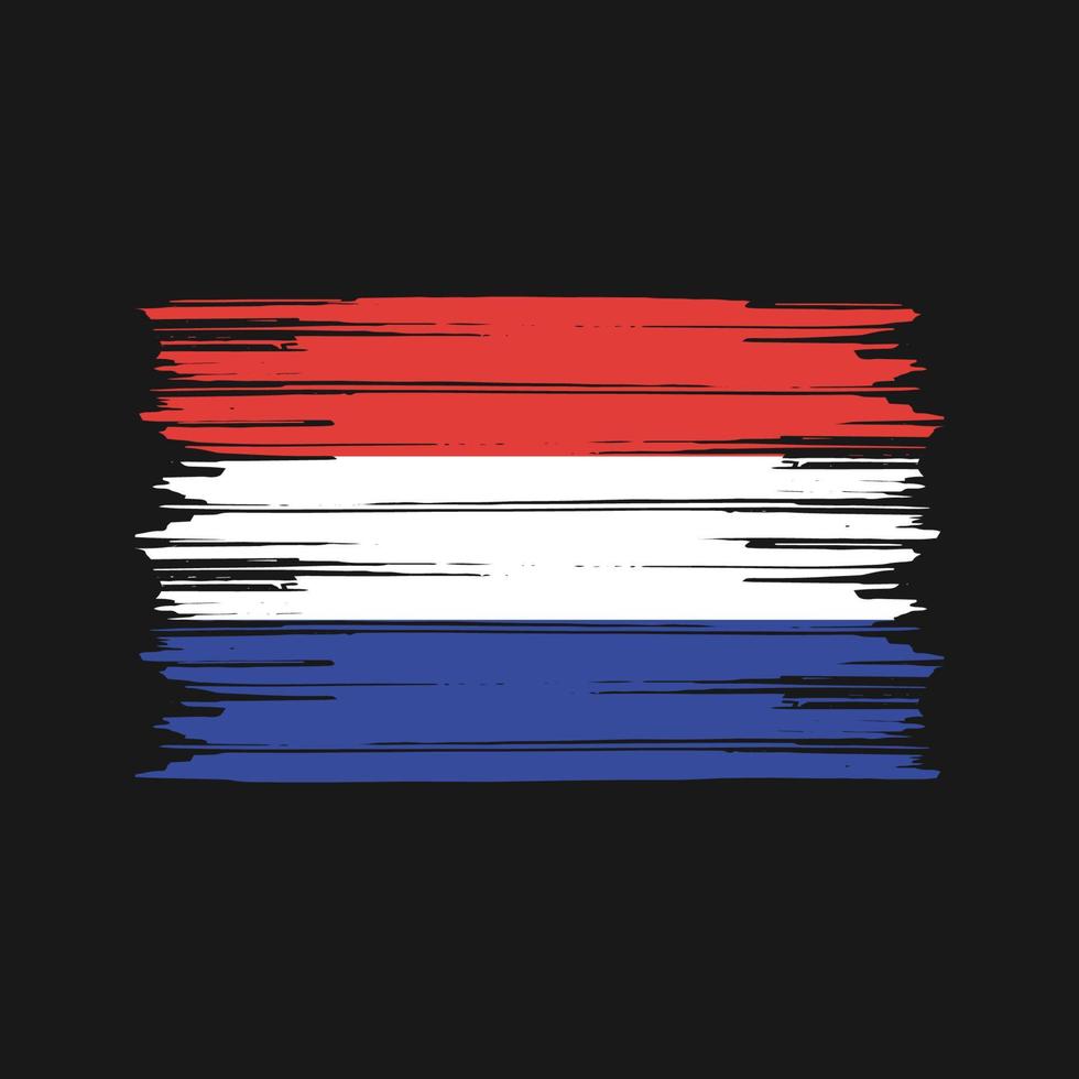 nederlandse vlag borstel. nationale vlag vector