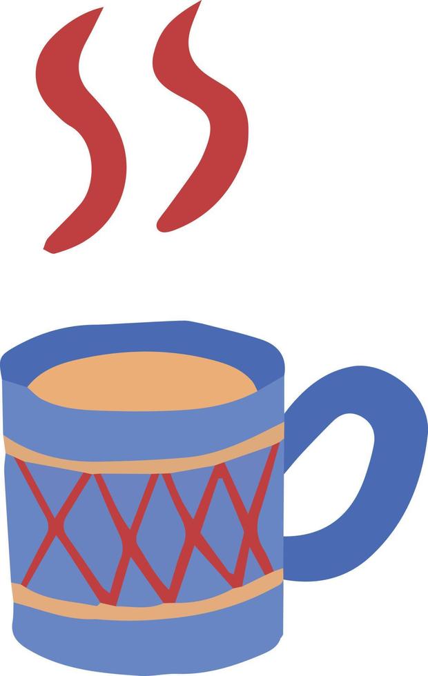 handgetekende koffiemok illustratie vector