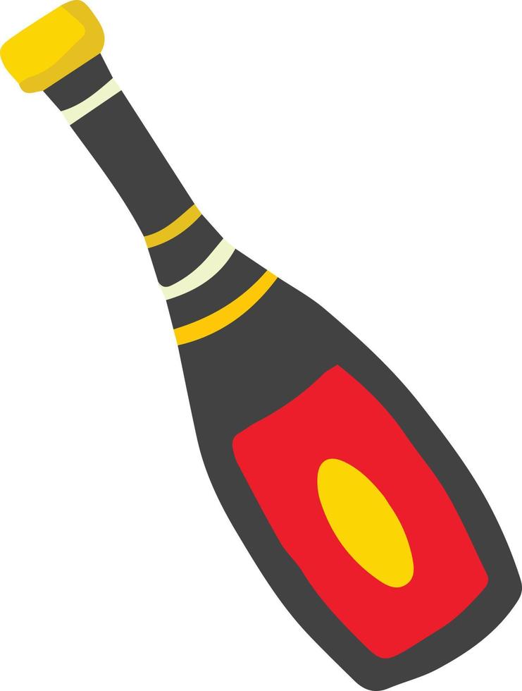 hand- getrokken wijn fles illustratie vector