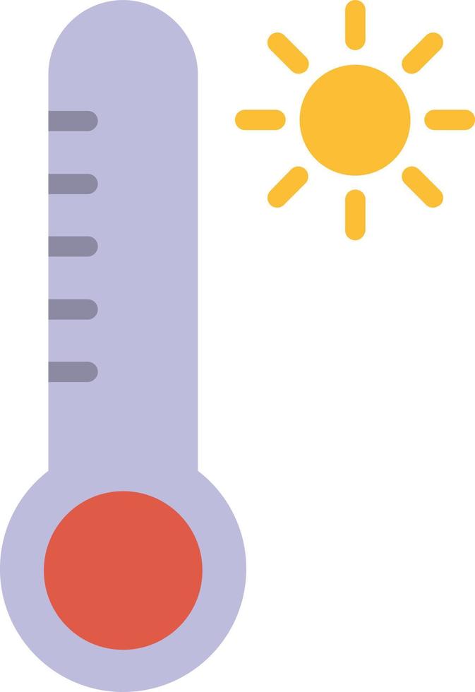 thermometer plat pictogram vector