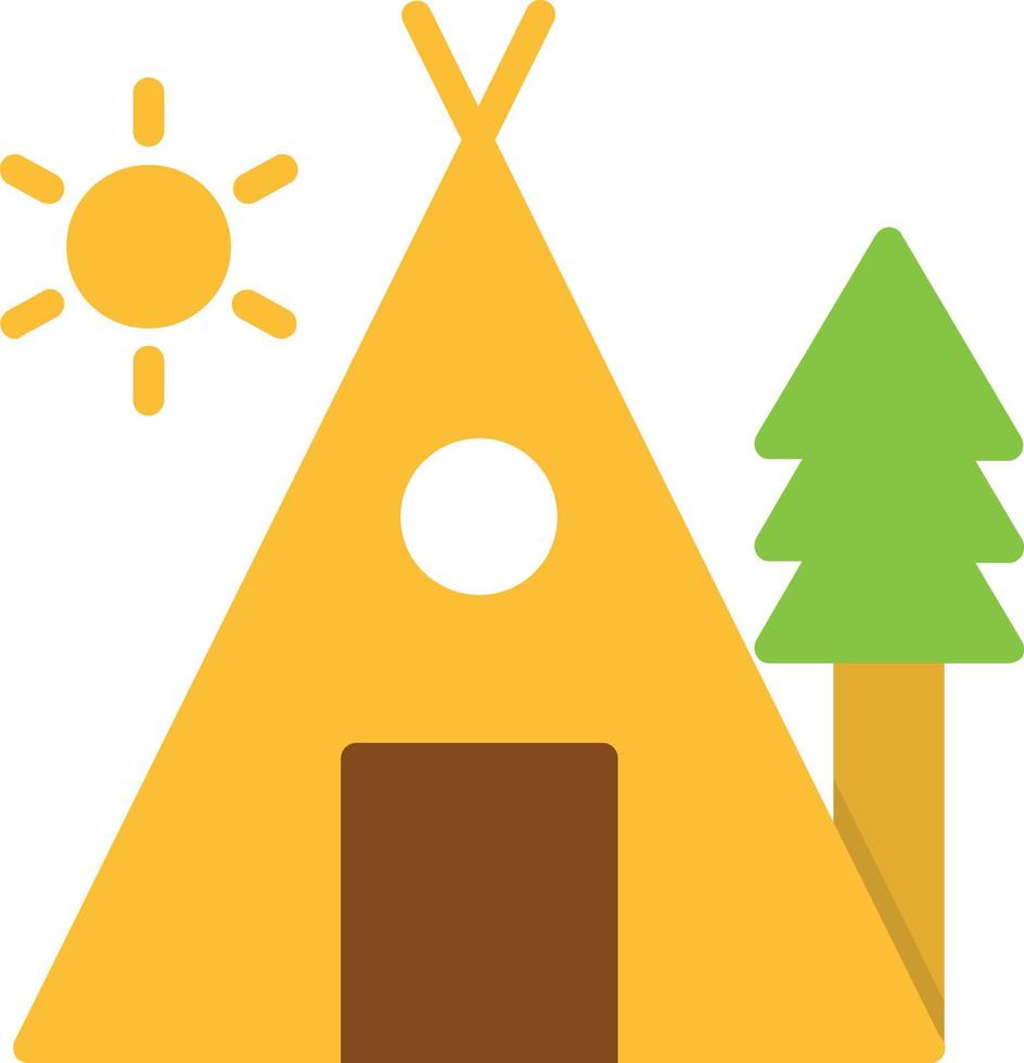 camping plat pictogram vector