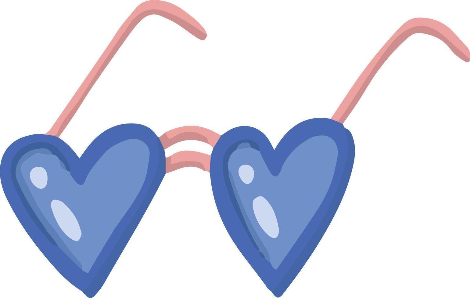 hand- getrokken hart vormig bril illustratie vector