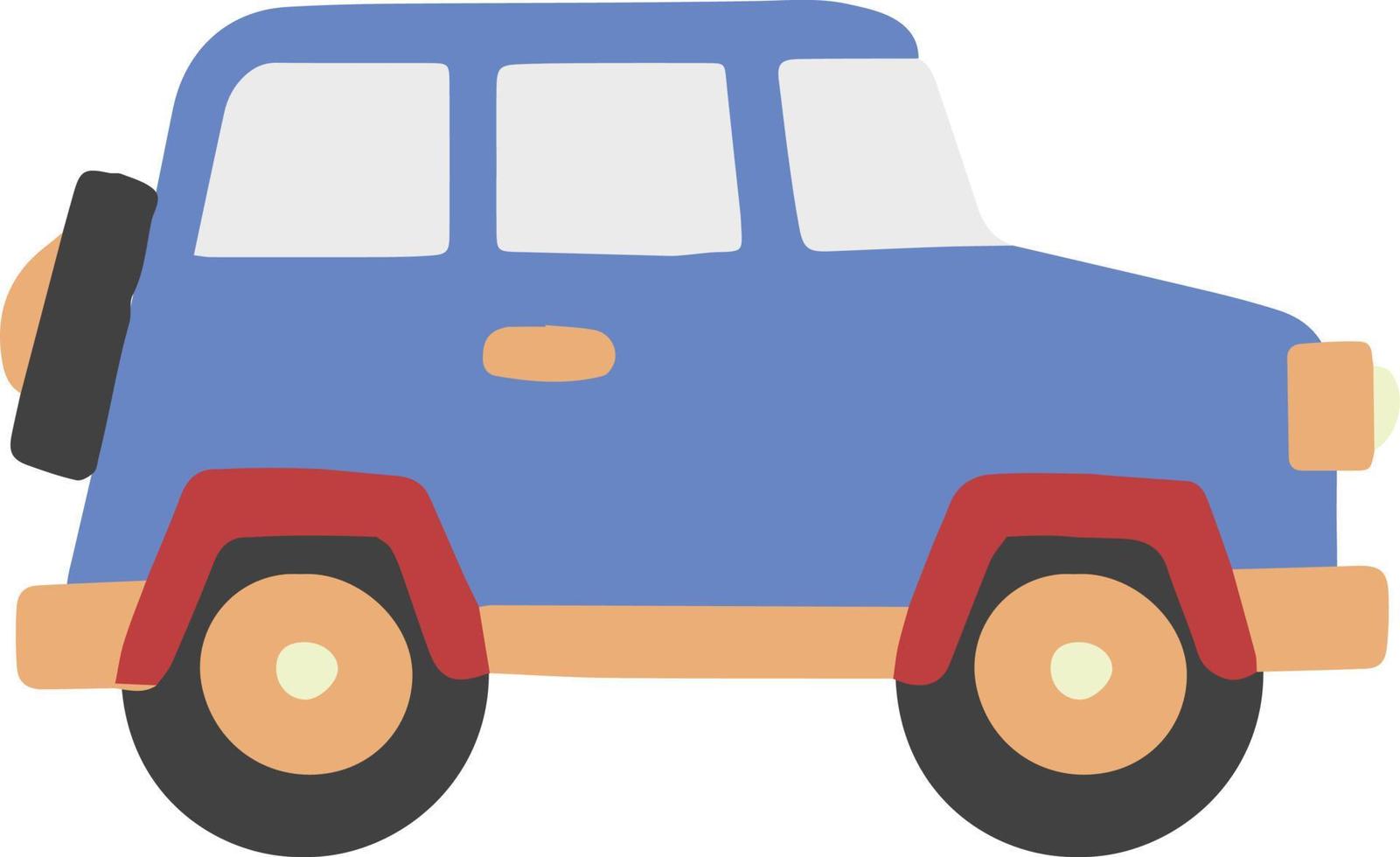 hand- getrokken suv auto illustratie vector