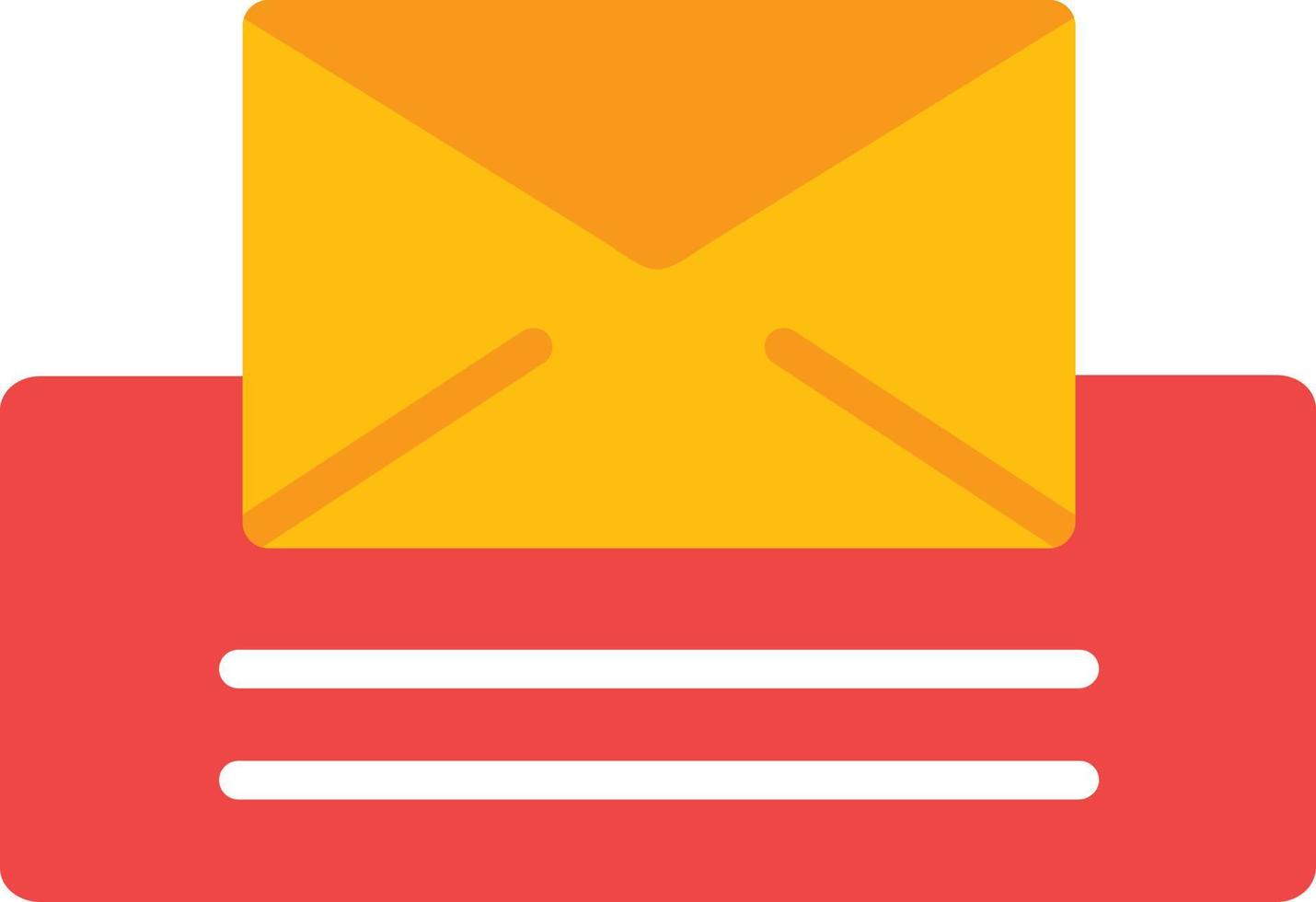 platte pictogram inbox vector