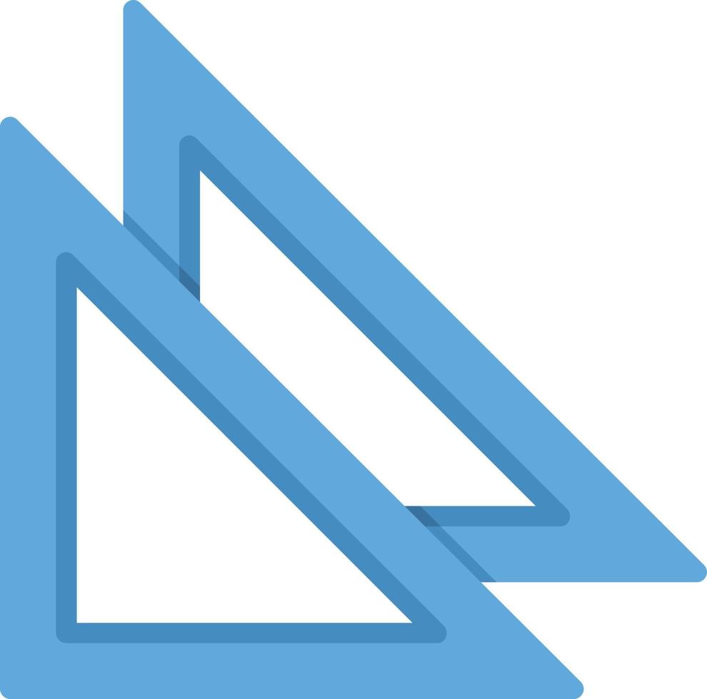driehoek plat pictogram vector