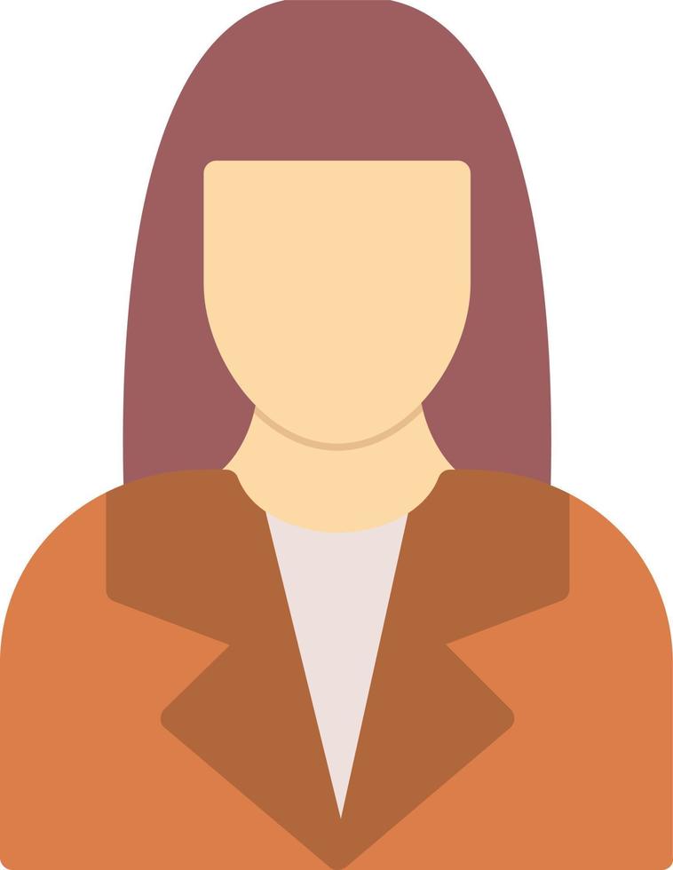 vrouw plat pictogram vector