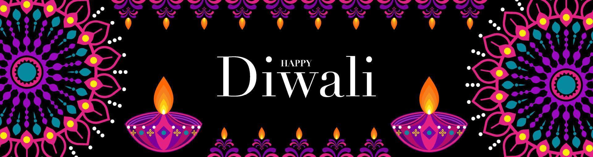 gelukkig diwali, deepavali of dipavali de Indisch festival viering vlak ontwerp. vector