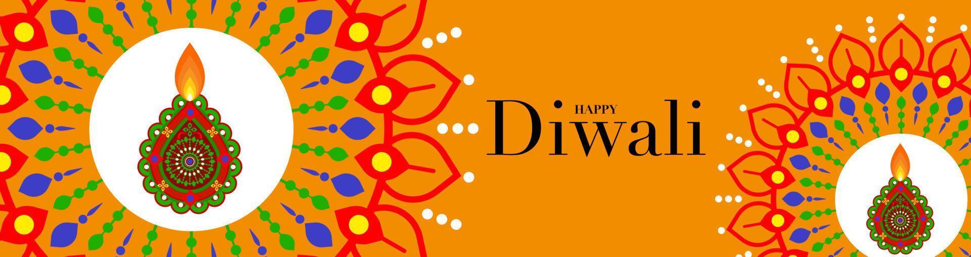 gelukkig diwali, deepavali of dipavali de Indisch festival viering vlak ontwerp. vector