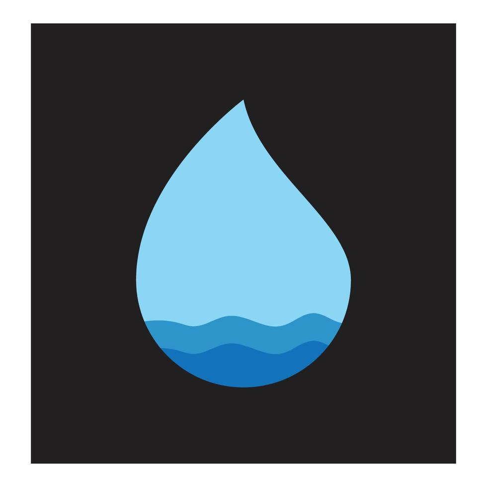 water laten vallen illustratie logo vector ontwerp