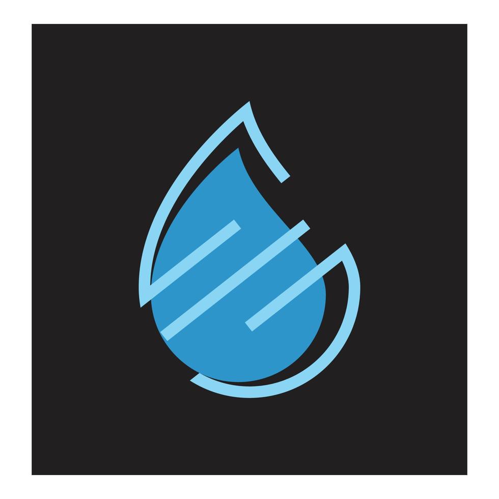 water laten vallen illustratie logo vector ontwerp