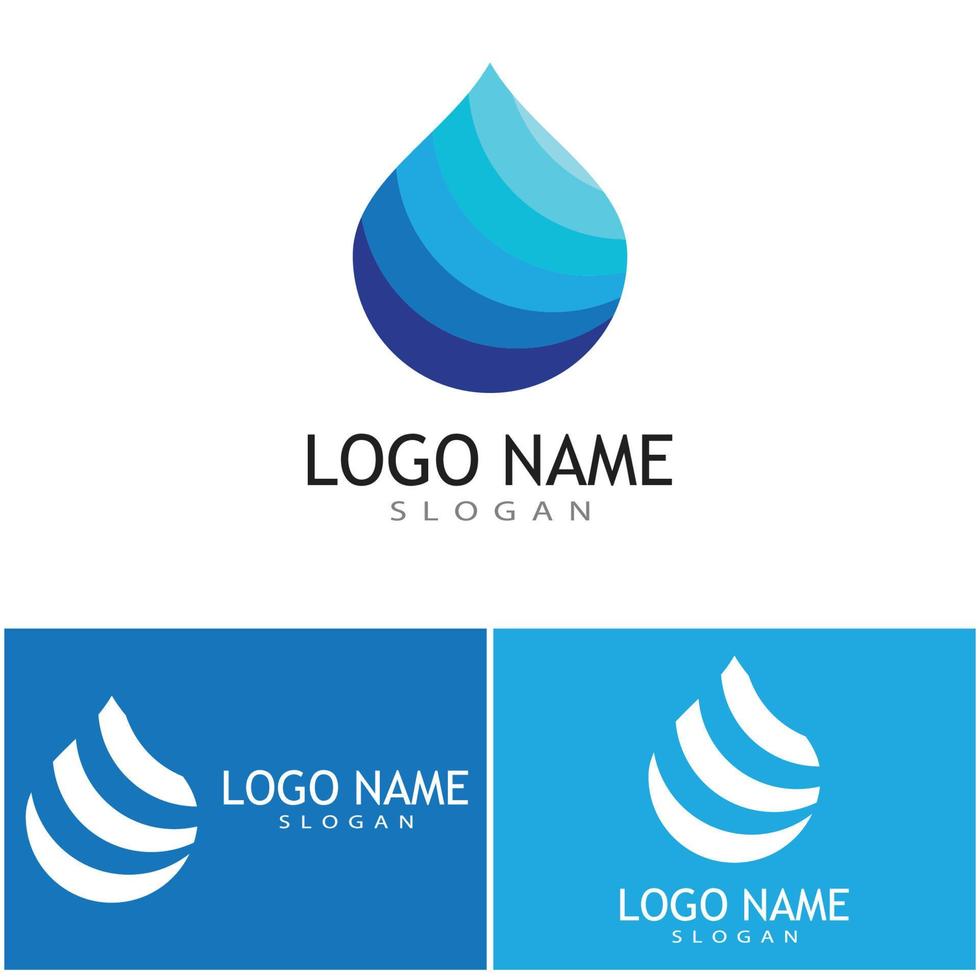 water laten vallen illustratie logo vector ontwerp