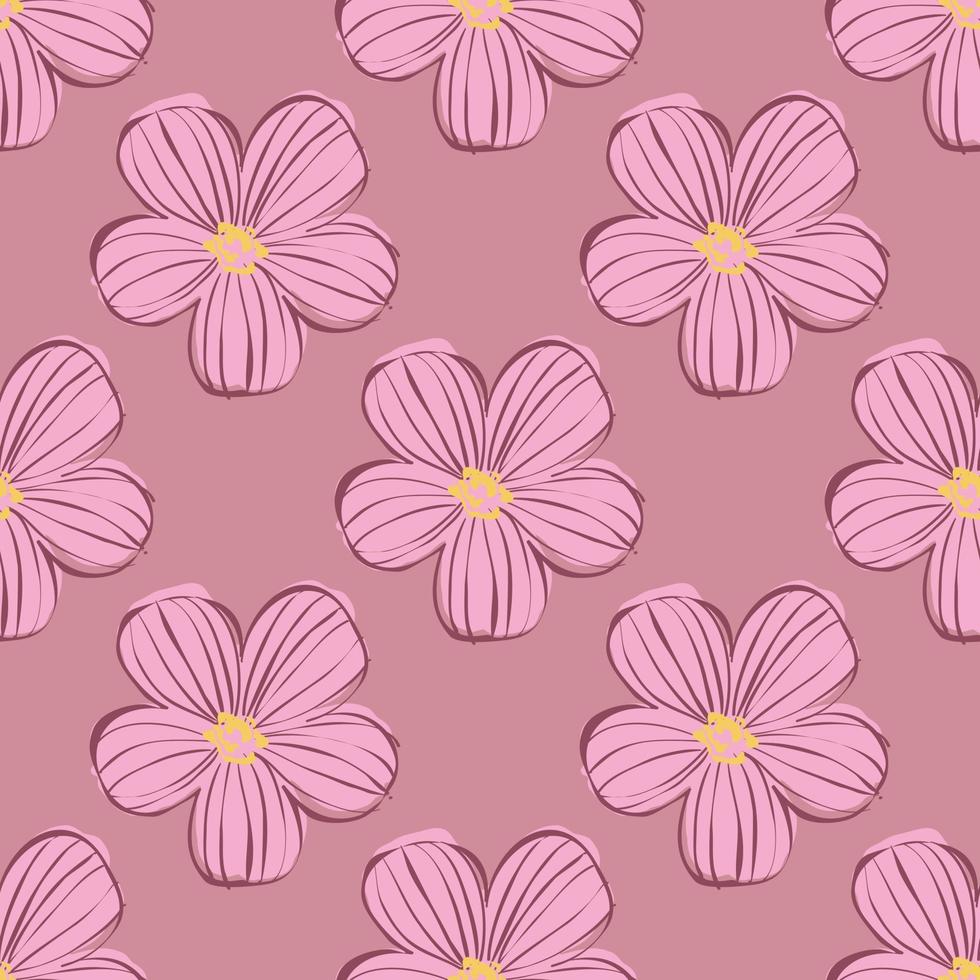 bloemen naadloos vector illustratie patroon achtergrond. ontwerp voor gebruik allemaal over- textiel kleding stof afdrukken omhulsel papier en anderen. wijnoogst voorjaar bloem herhaalbaar afdrukken ontwerp klaar naar afdrukken grafisch