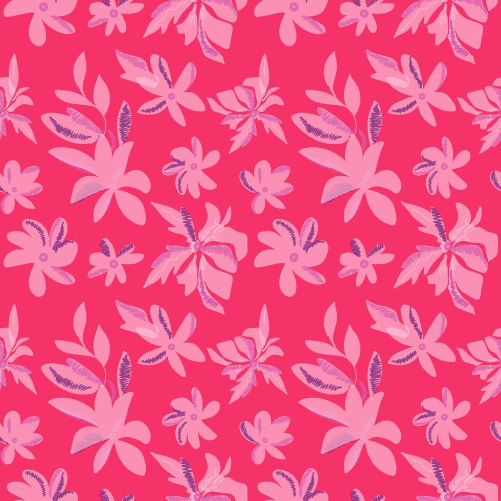 bloemen naadloos vector illustratie patroon achtergrond. ontwerp voor gebruik allemaal over- textiel kleding stof afdrukken omhulsel papier en anderen.
