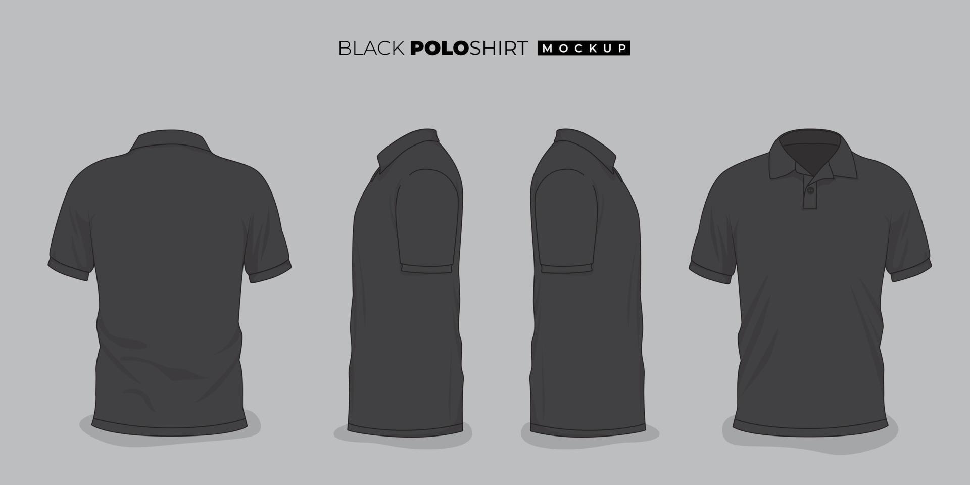 reeks van wit polo overhemd sjabloon met ieder visie ontwerp voor Product reclame ontwerp vector