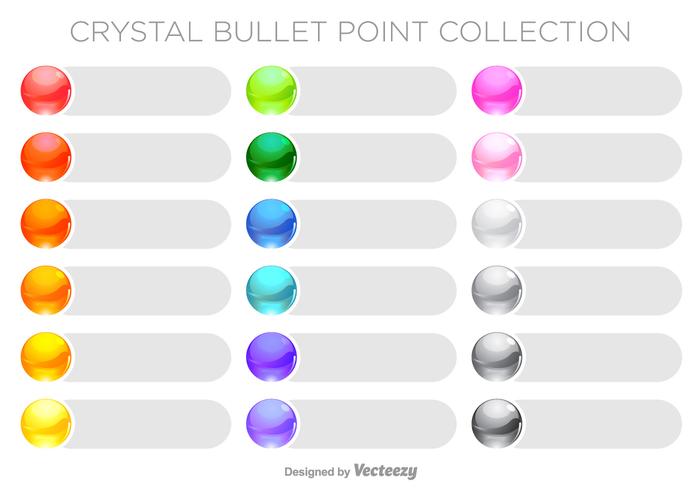 Vector kleurrijke bullet punten set