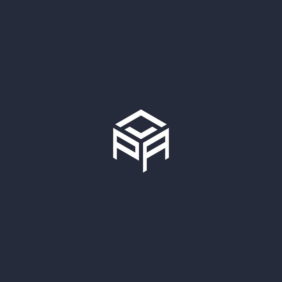 vader eerste zeshoek logo ontwerp vector