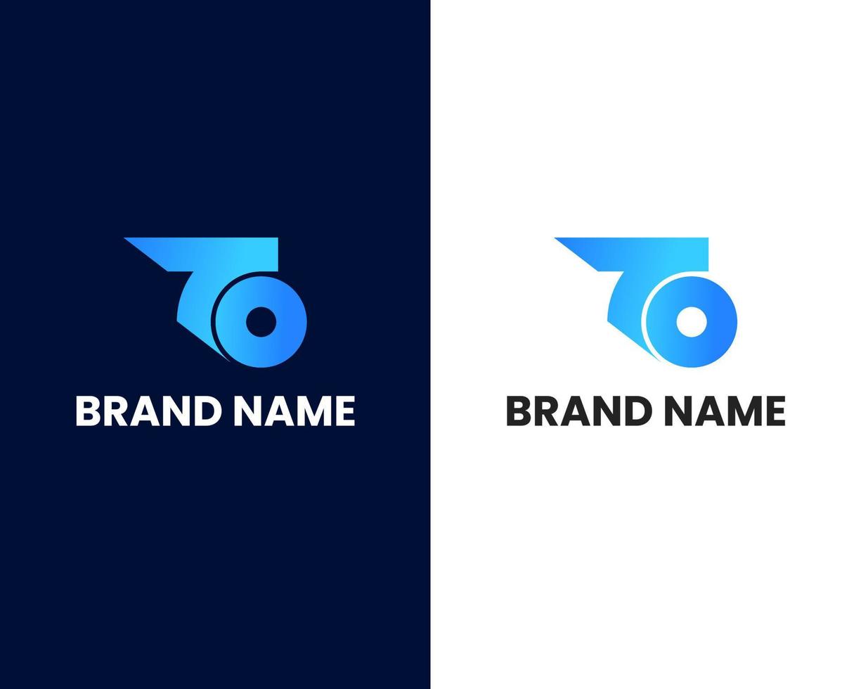 brief t en O modern logo ontwerp sjabloon vector